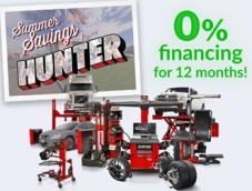 Hunter Engineering Summer Finance Promotion Offering 0% Interest for 12 Months