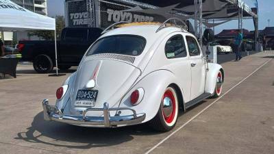 A back view of this classic VW Beetle